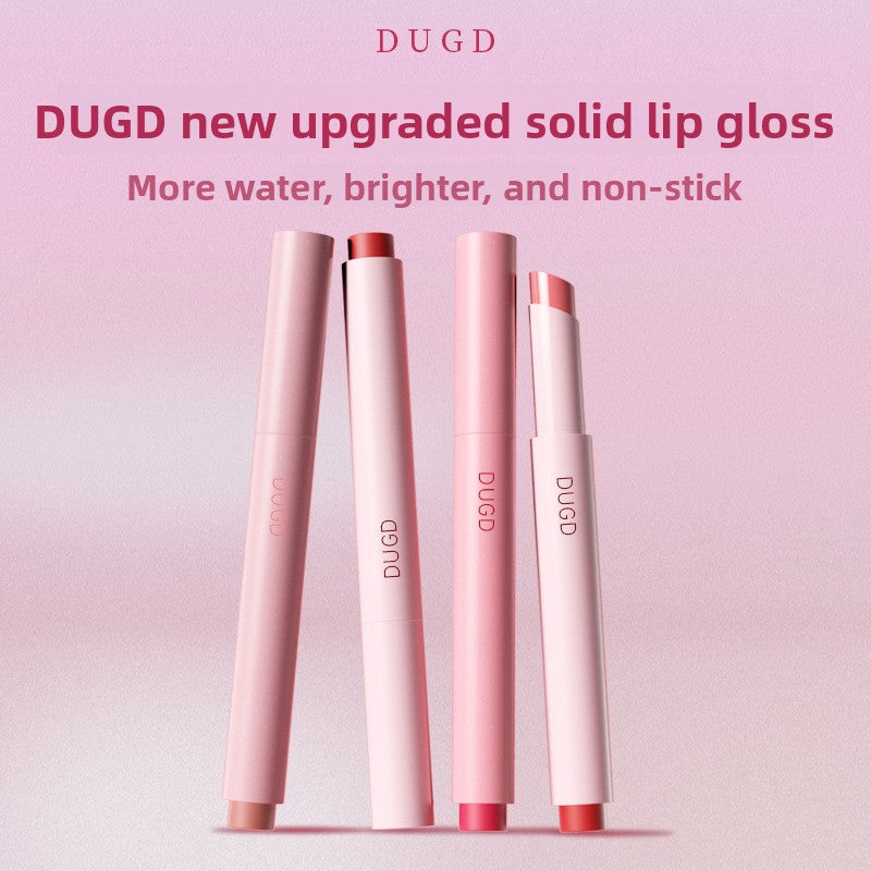 Film-Forming Solid Lip Gloss, Water-Glossy Mirror Finish, Long-Lasting Non-Transfer Plumping Lipstick Pen with Fine Shimmer teemdrop