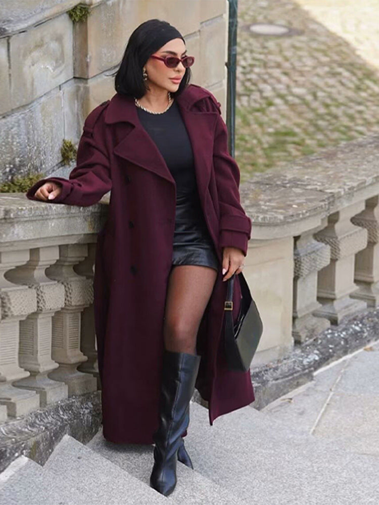 Double-Breasted Wool Coat