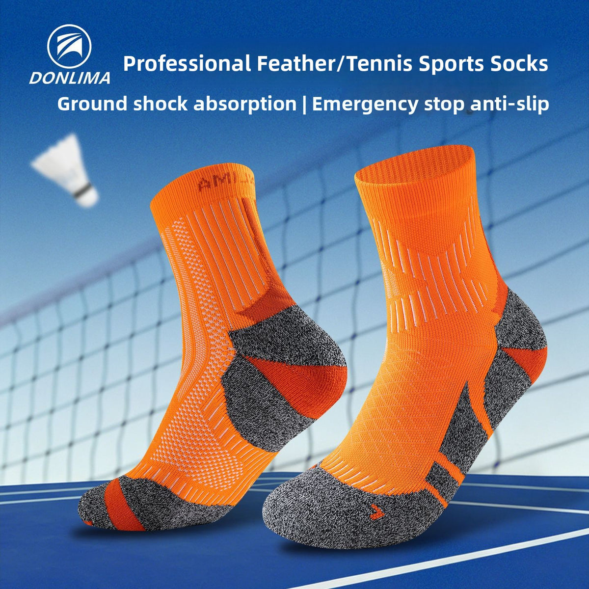 Thickened towel bottom anti-slip breathable quick-drying mid-foot tube socks teemdrop