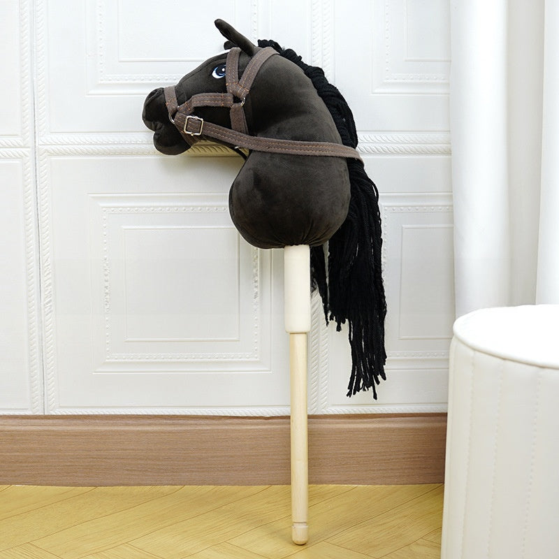 Unicorn Horse Head Stick Plush Toy