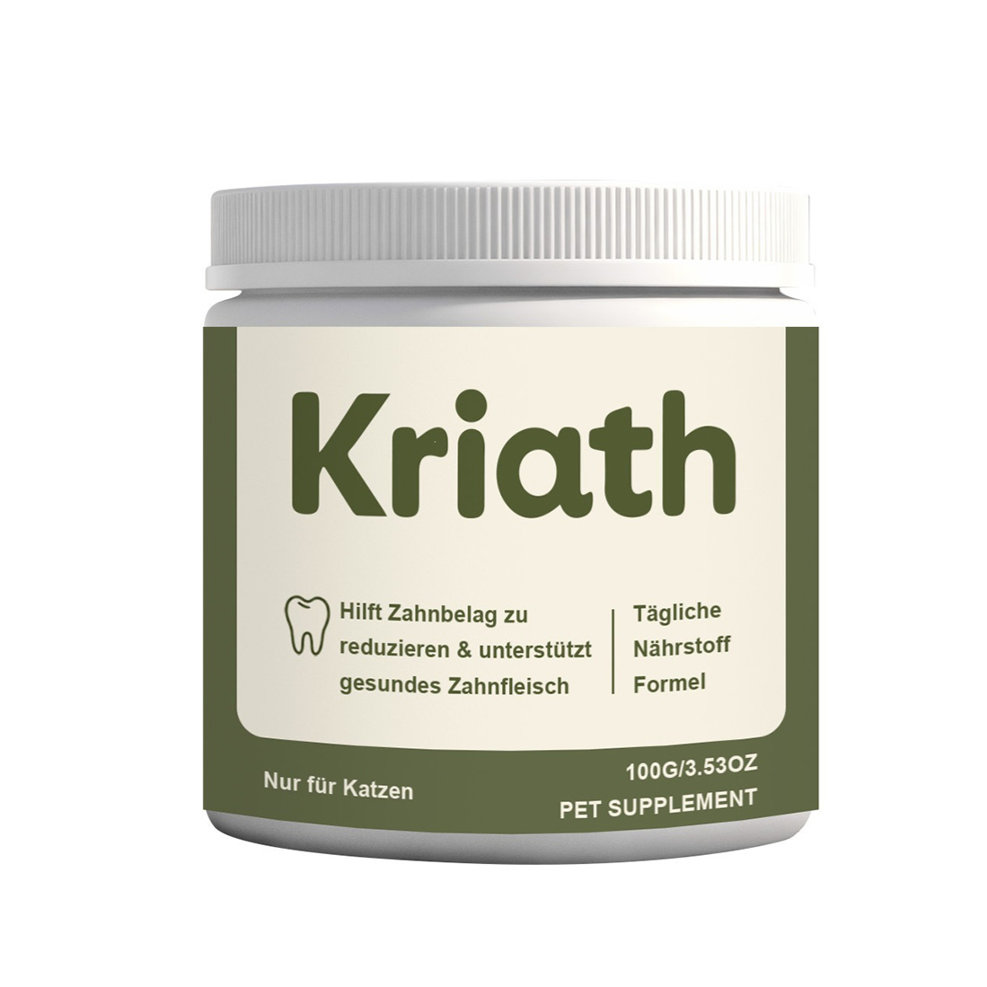 Cats are fed with food mixed with oral cleaning powder to remove tartar teemdrop