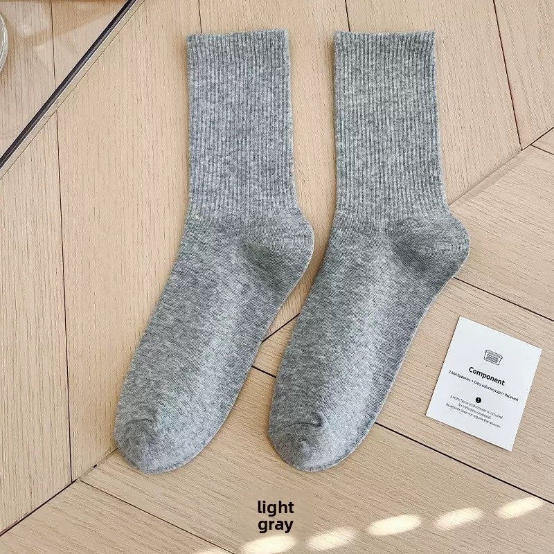 Unisex Combed Cotton Mid-Calf Socks teemdrop
