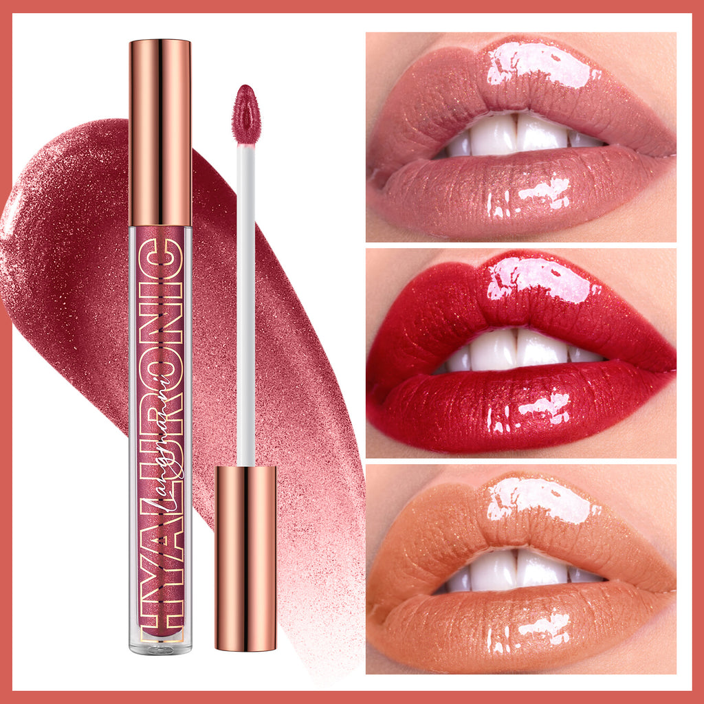 Hyaluronic Acid Glitter Lip Gloss Set teemdrop