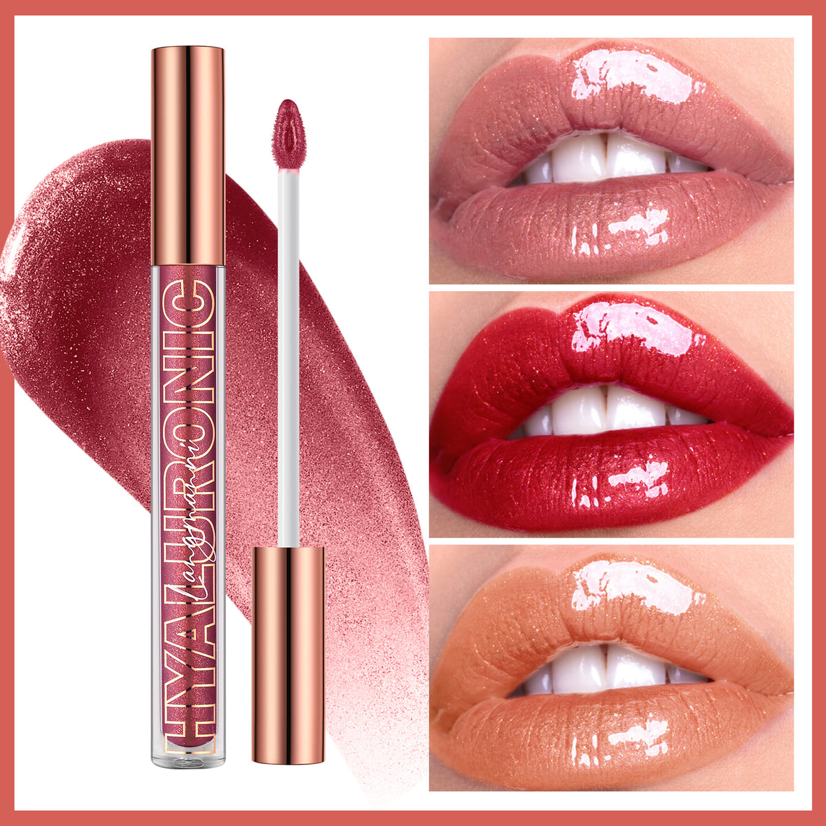 Hyaluronic Acid Glitter Lip Gloss Set teemdrop