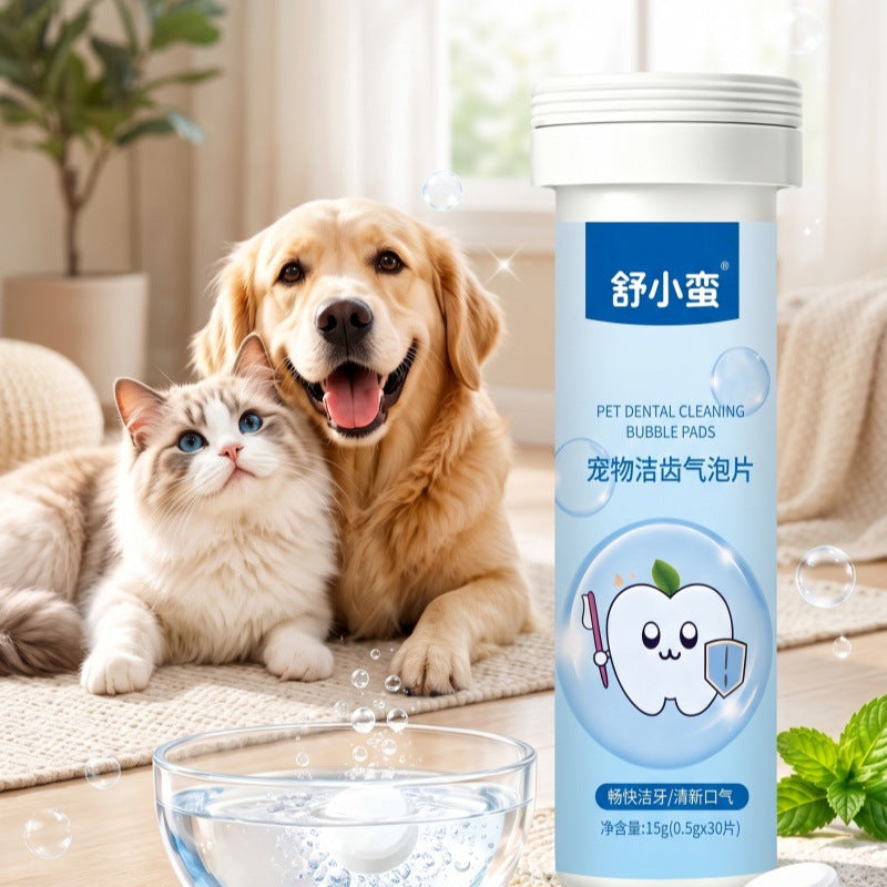 Pet Dental Cleaning Effervescent Tablets for Cats and Dogs