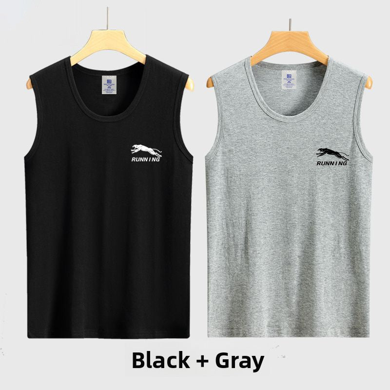 Men's Solid Color Sleeveless Breathable Sports Gym Fitness Vest teemdrop