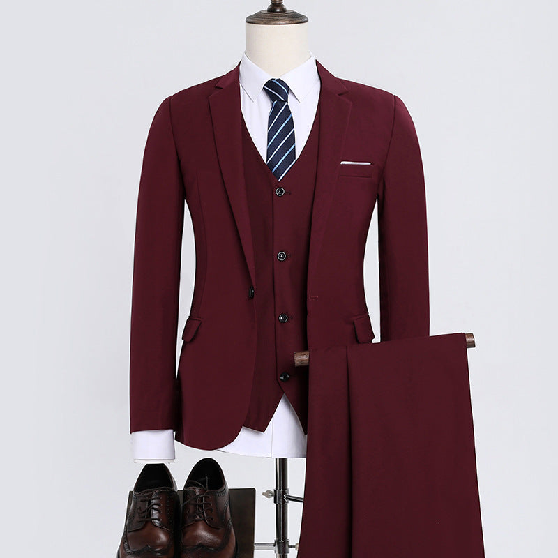 Men Slim Fit Notch Lapel Suit teemdrop