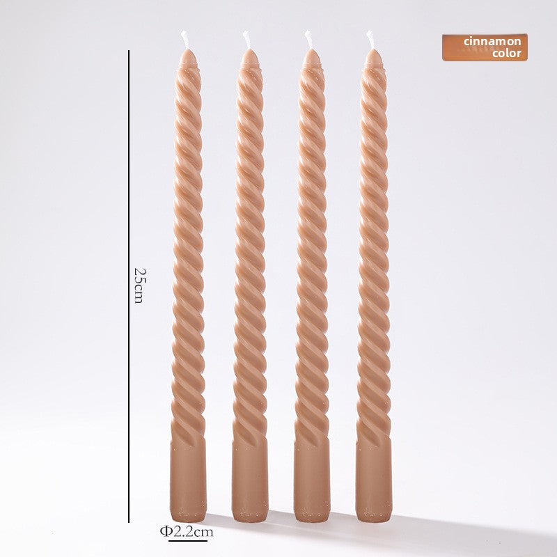 Vintage spiral long rod candle teemdrop