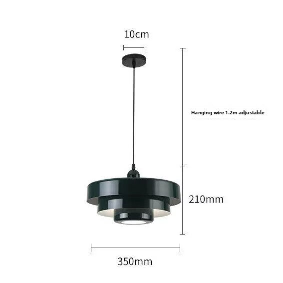 Nordic Minimalist Retro Cake-Shaped Pendant Light Tri-Color LED Aluminum