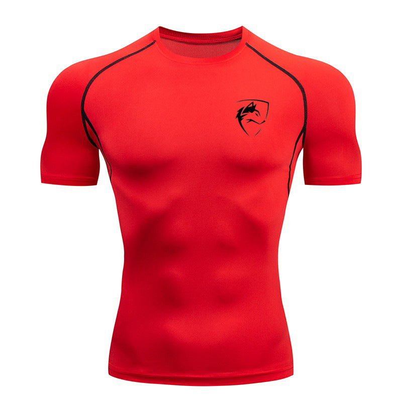 Men?s Compression Running T-Shirt Quick Dry Slim Fit Short Sleeve Gym Sportswear teemdrop