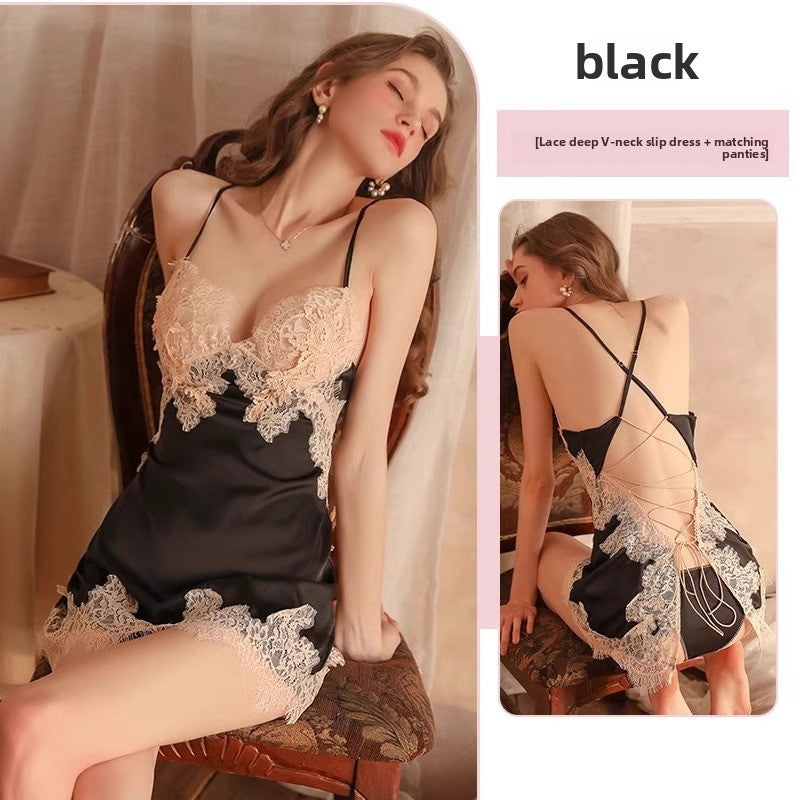 Women's Summer Lace Camisole Nightdress teemdrop