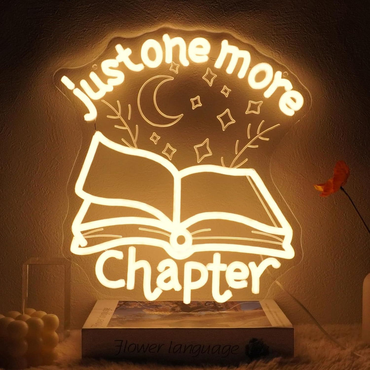 Dimmable LED Reading Neon Sign Wall Decor Light teemdrop