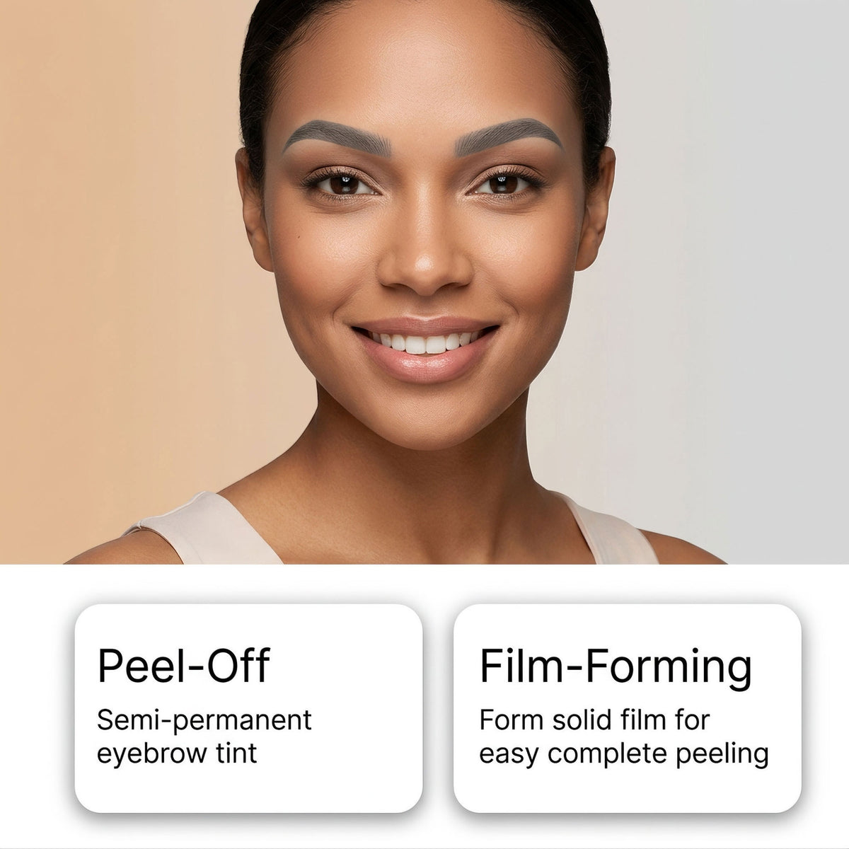 Peel-off eyebrow tint