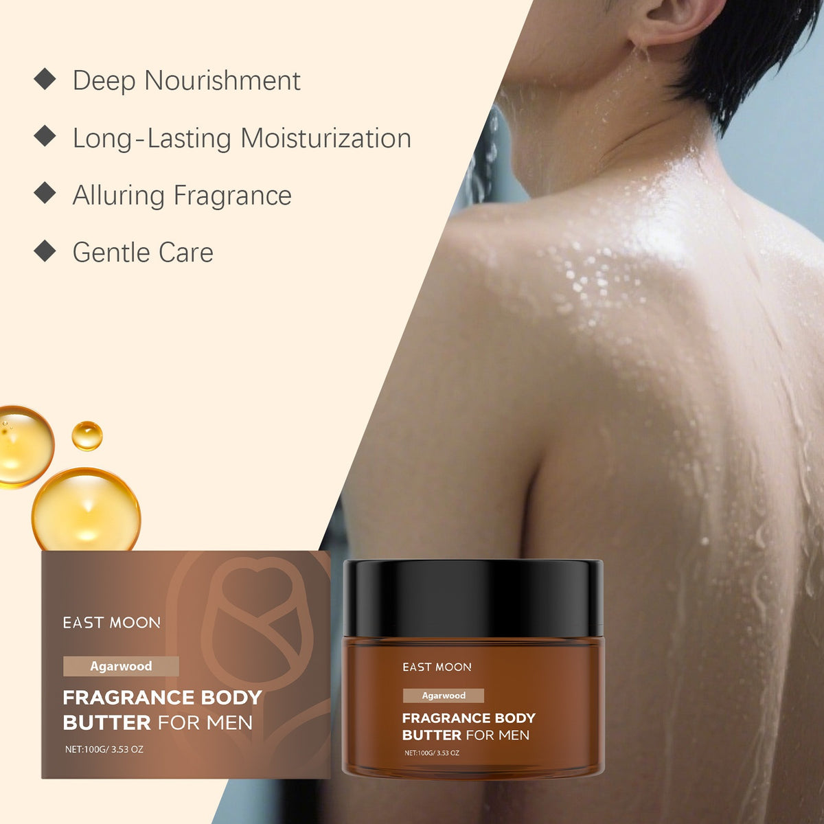 Sandalwood Men's Fragrance Body Lotion teemdrop