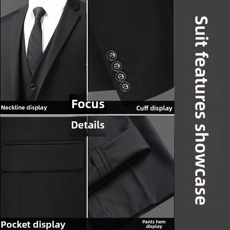 Men Slim Fit Notch Lapel Suit teemdrop