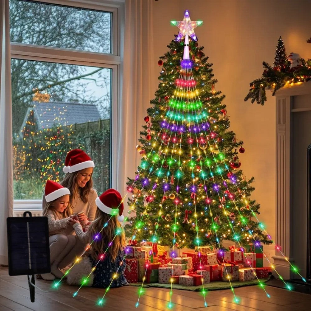 Christmas Star Waterfall String Lights