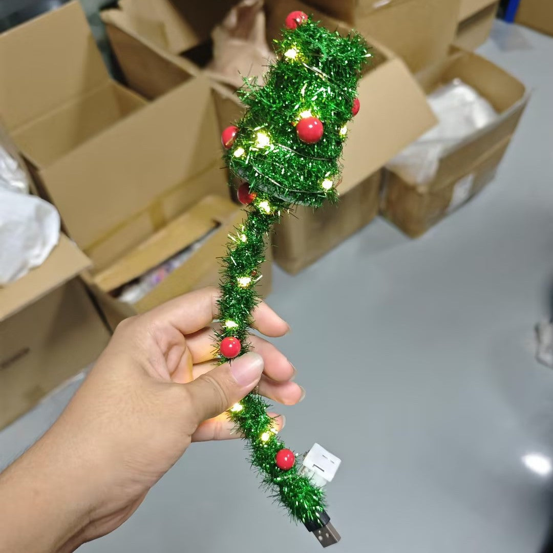 Christmas tree projection light, a creative Christmas tree USB projection lamp