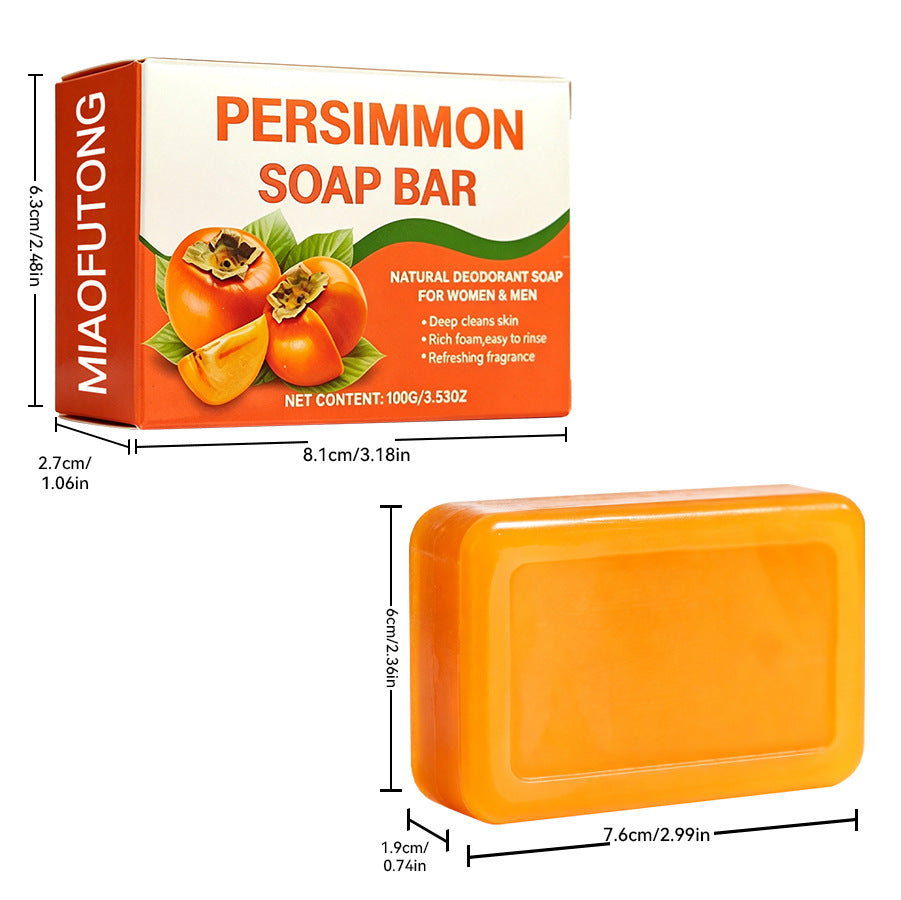 Persimmon Extract Deodorizing Moisturizing Handmade Body Soap teemdrop