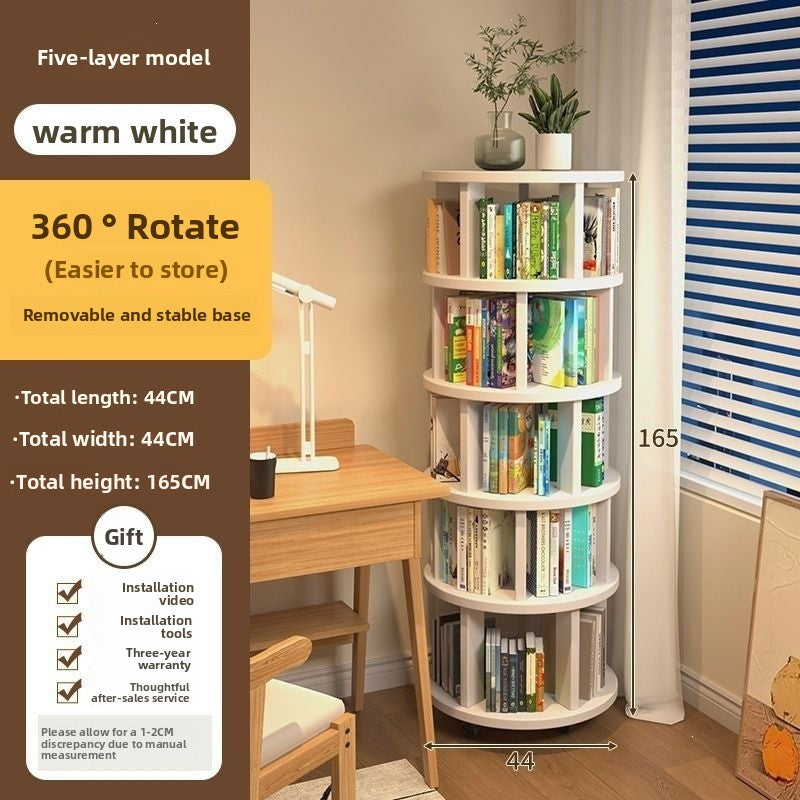 360-Degree Rotating Multi-Tier Bookshelf