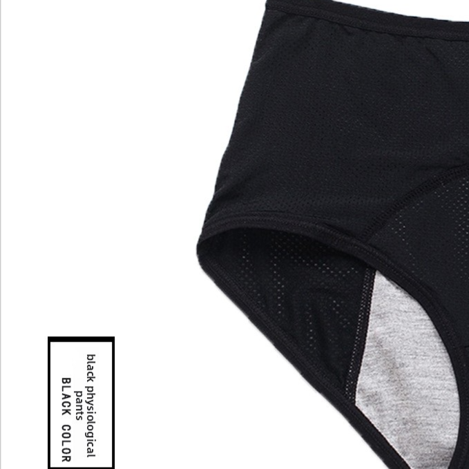 Ice Silk Women Leak Proof Menstrual Underwear Mid Waist Sanitary Panties