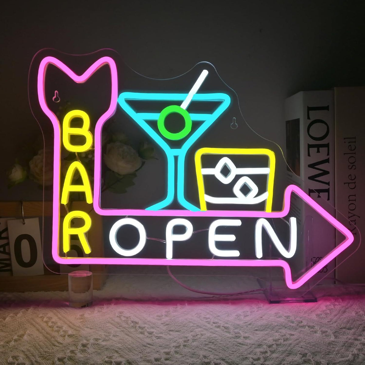 Dimmable LED Neon Sign Light teemdrop