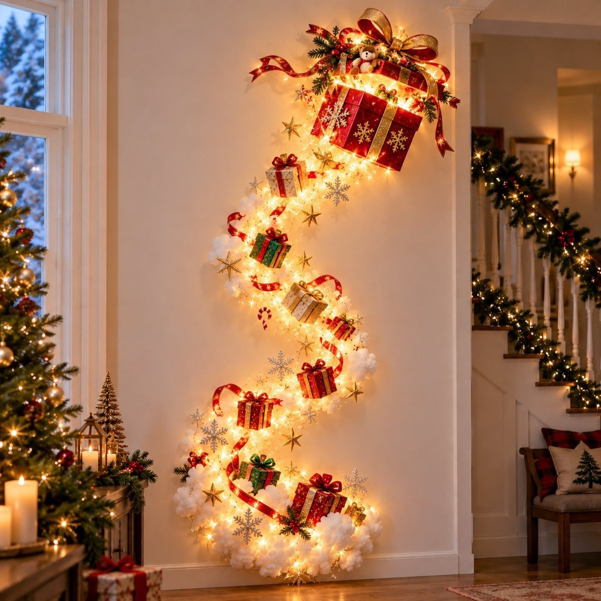 DIY Christmas Magic Trail LED Wall Light