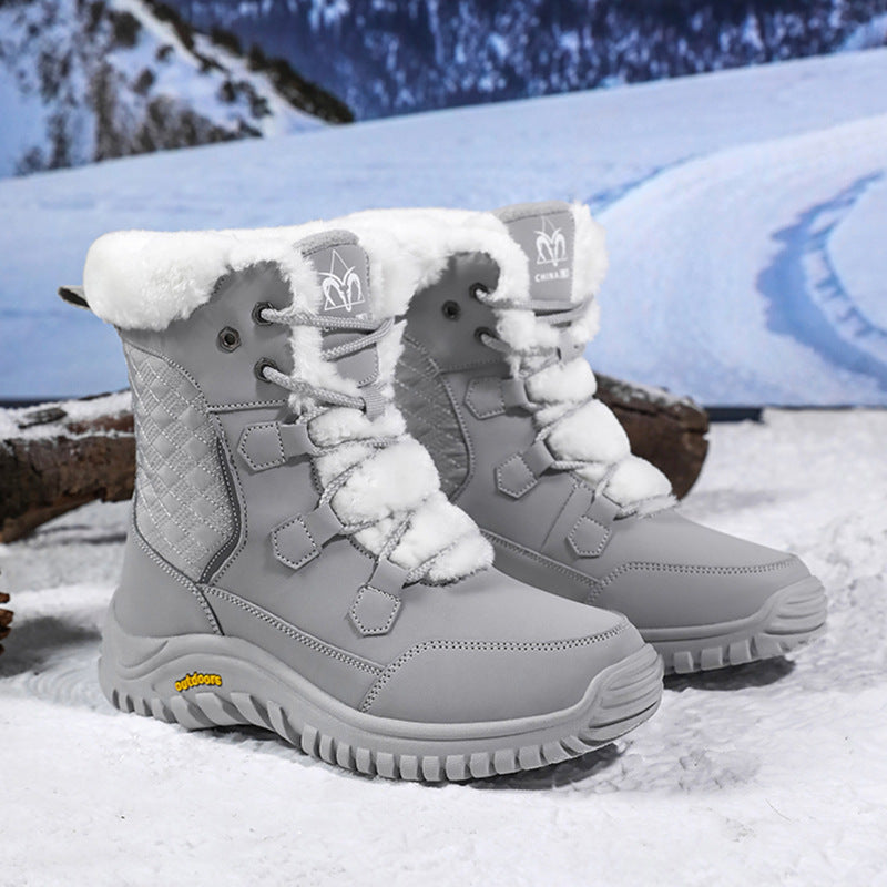 Womens Waterproof Snow Boots Winter Warm Plush Lined