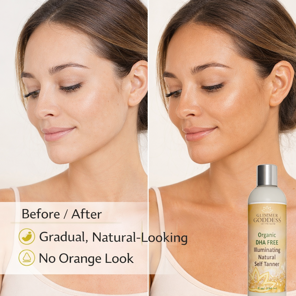 DHA Free Self Tanner for Sensitive Skin – Glow DC-Glimmer Goddess®