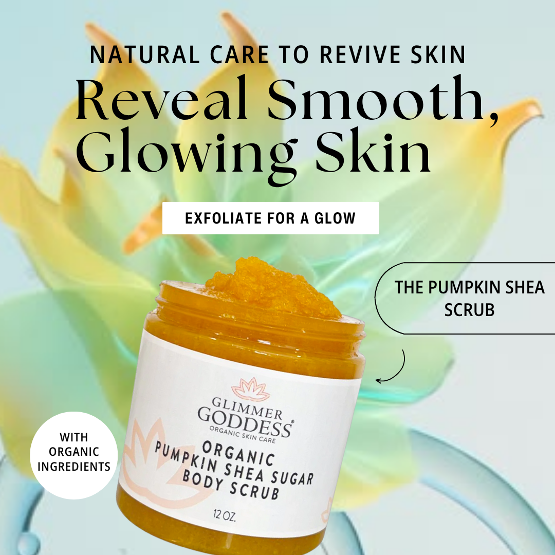 Organic Pumpkin Shea Sugar Body Scrub – Fall Scented Exfoliator DC-Glimmer Goddess®