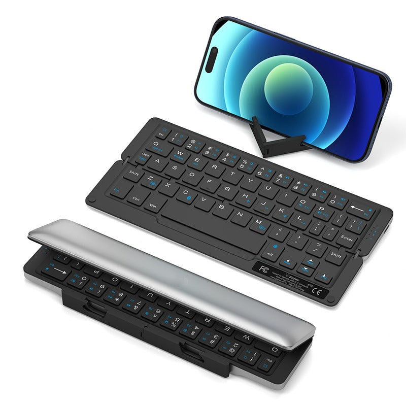 Folding Bluetooth Keyboard Ultra-thin Mini Wireless Mobile Phone Computer Tablet teemdrop