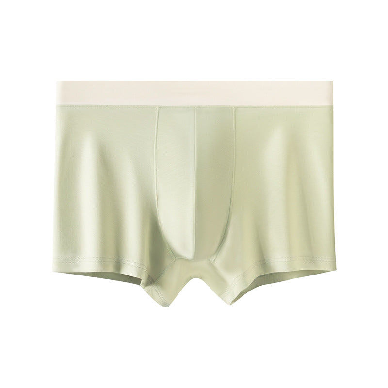 Men's Modal Silk Lining Breathable Seamless Boxer Briefs