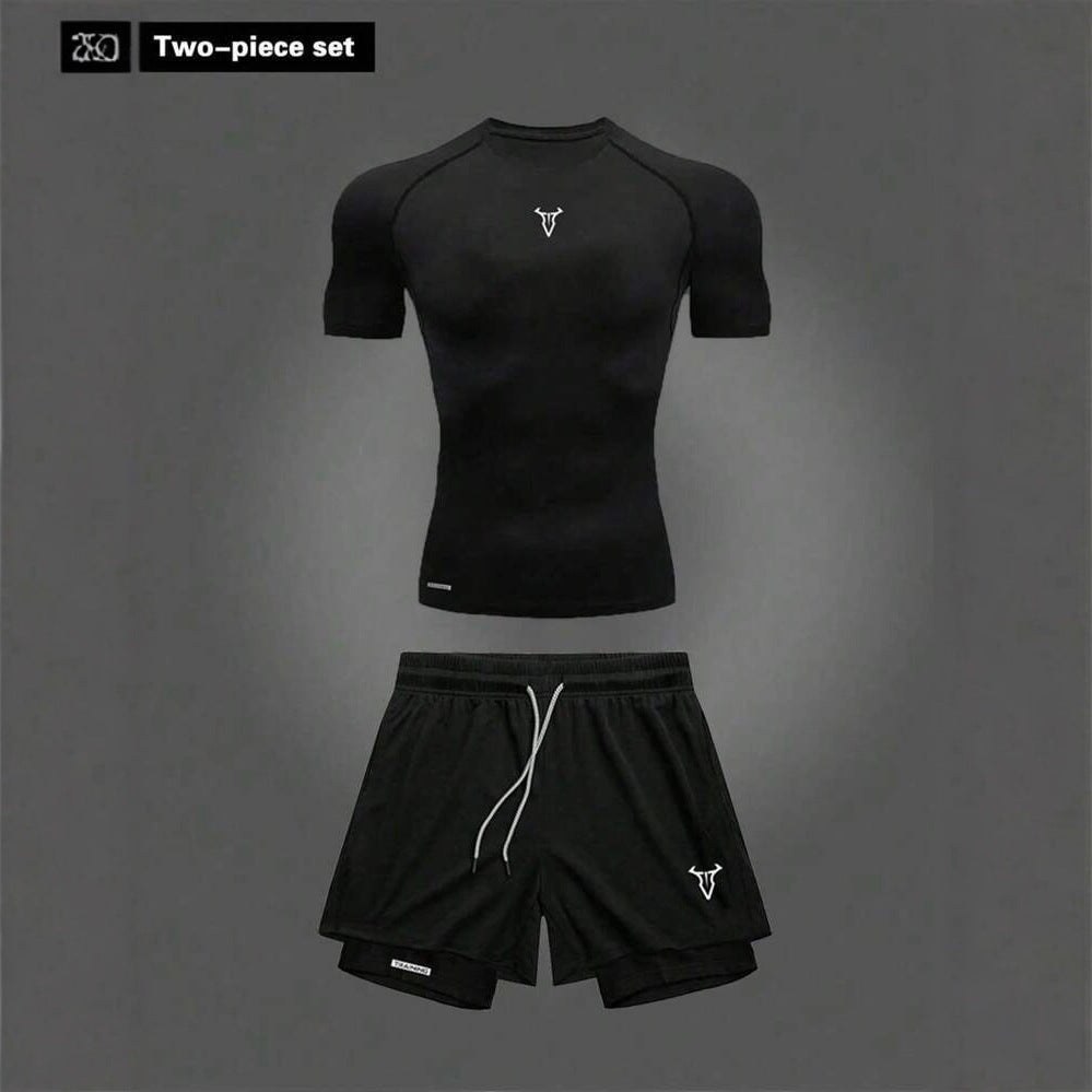 Men's Compression 2D Printed Quick Dry Fitness T-Shirt teemdrop