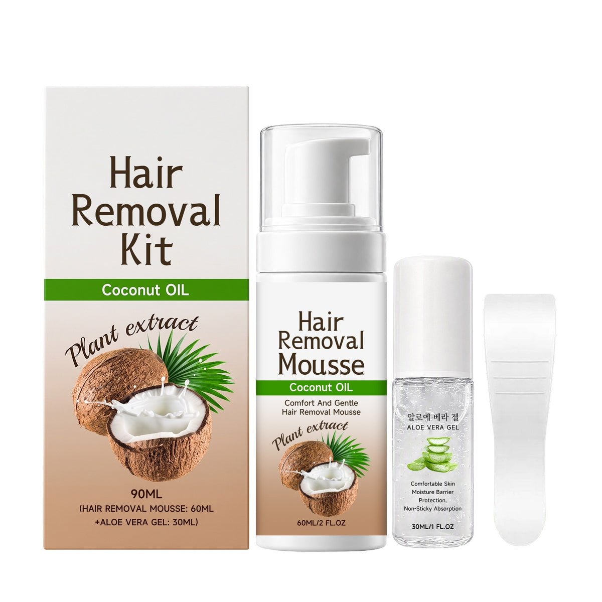 Gentle hair removal mousse