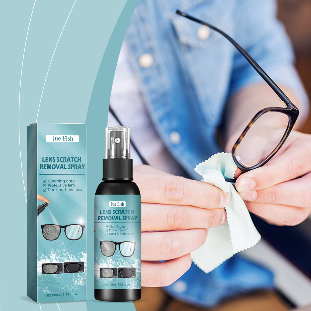 Jue-Fish 100ml Lens Scratch Repair and Defogging Care Agent for Glass Renewal teemdrop