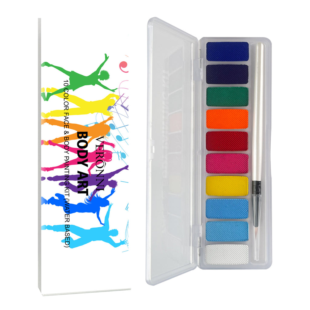 Water Soluble Face and Body Paint Kit for Halloween Cosplay Makeup