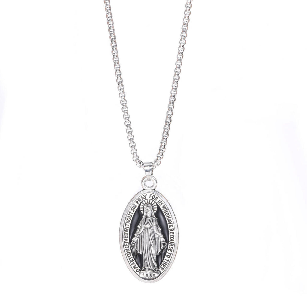 Oil-Dropping Geometric Pendant Zinc Alloy Necklace, Electroplated, Six Colors, Unisex teemdrop