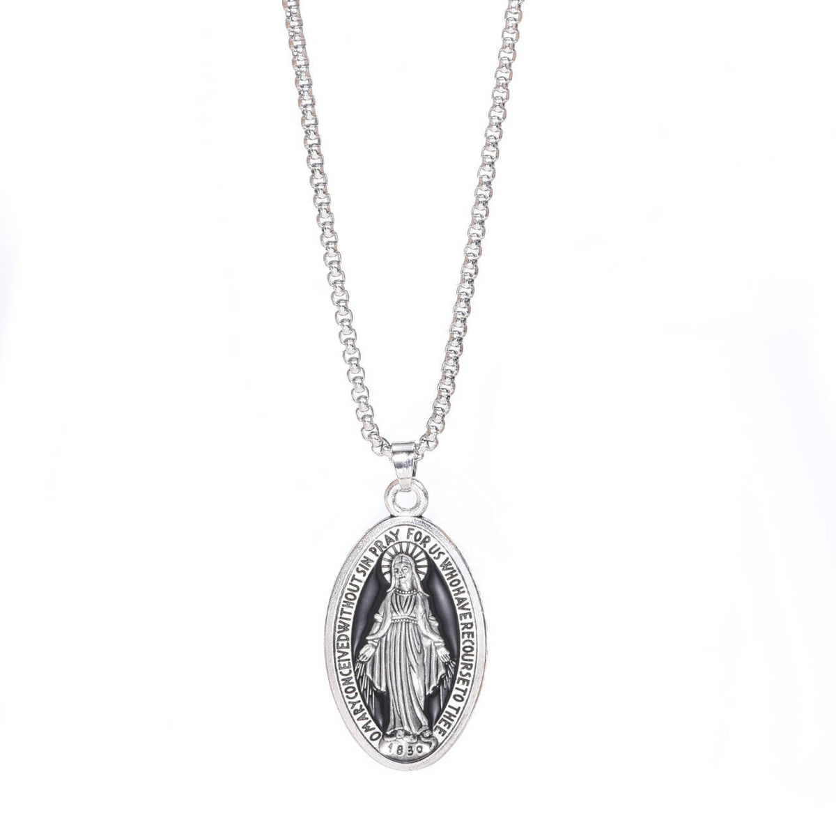 Oil-Dropping Geometric Pendant Zinc Alloy Necklace, Electroplated, Six Colors, Unisex teemdrop