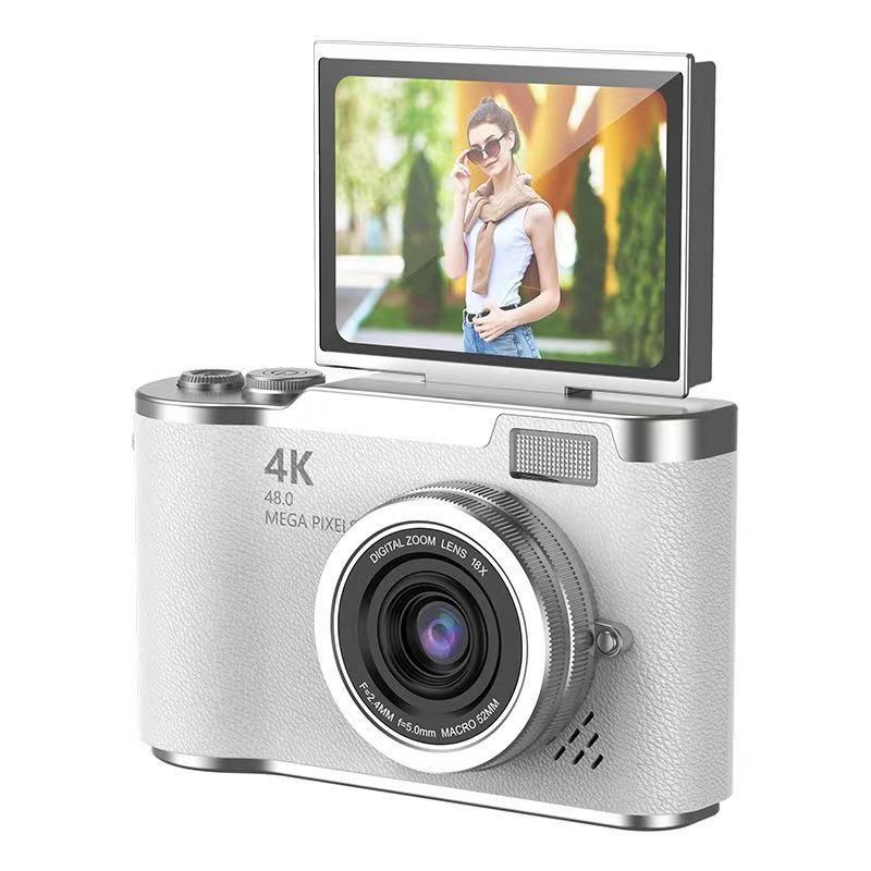 4K Digital Camera Retro CCD Style HD Selfie Camera with Phone Transfer for Students and Travel Photography teemdrop