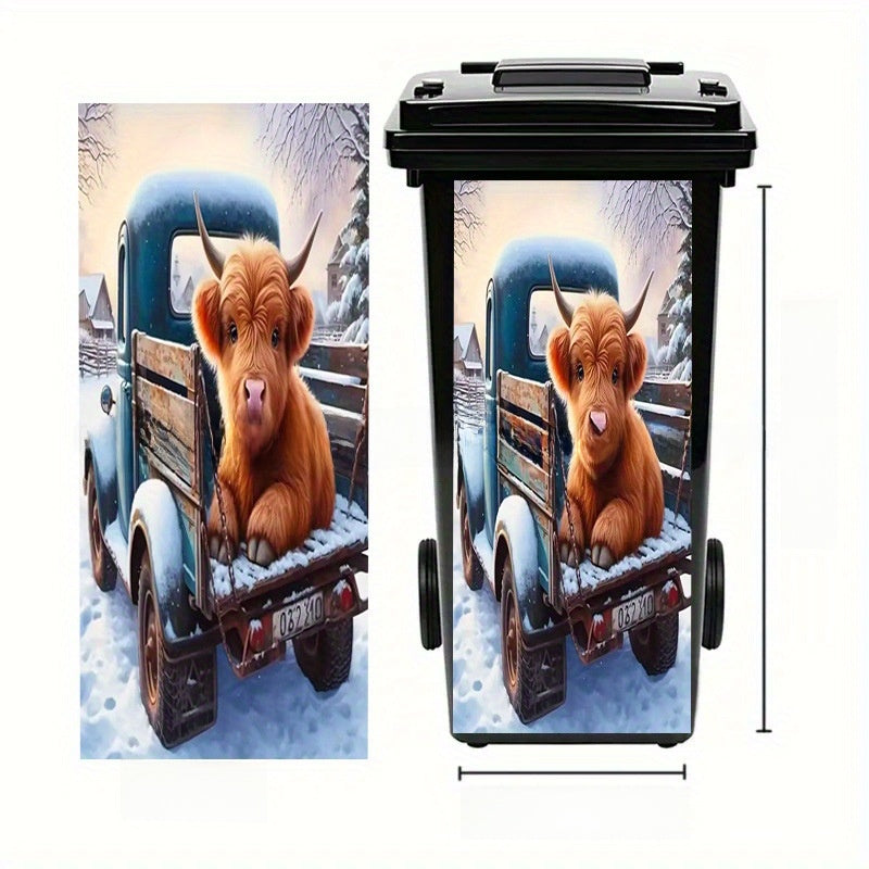 Self-Adhesive Waterproof Vinyl Trash Can Sticker teemdrop