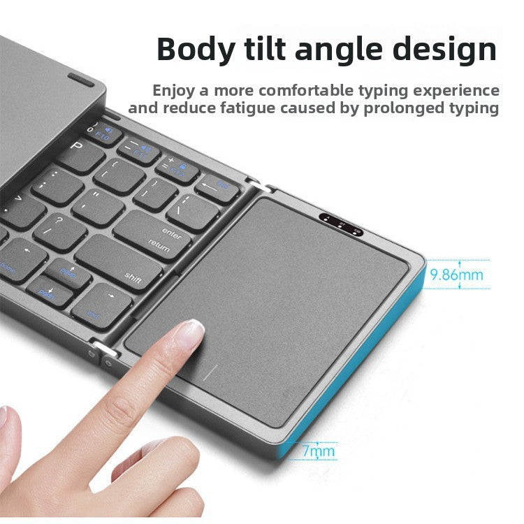 Foldable Bluetooth Keyboard with Touchpad and Mouse Set