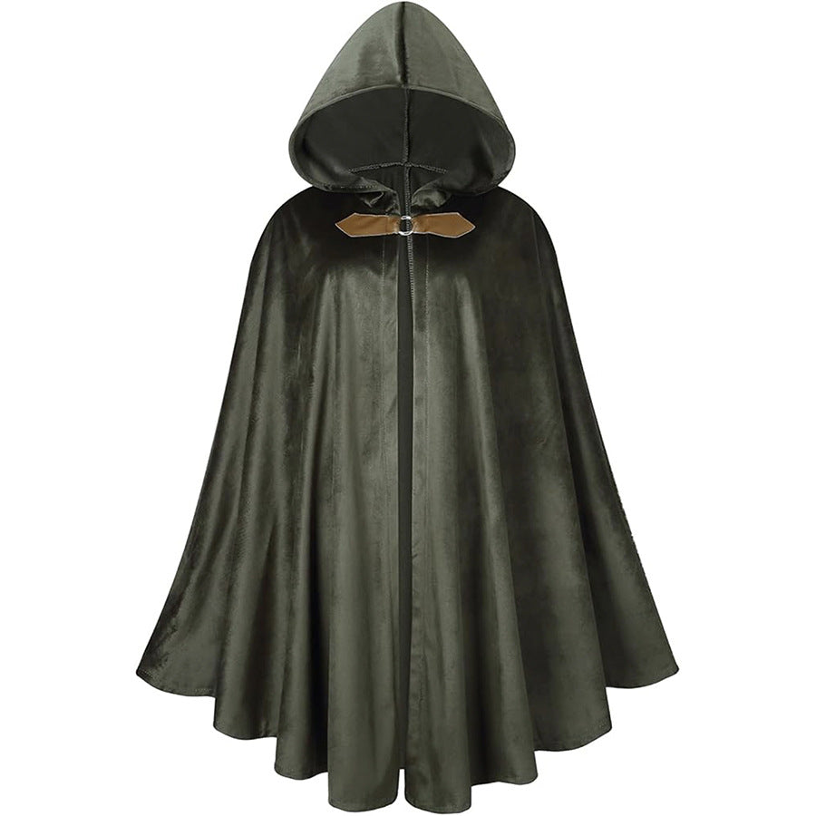 Double-Sided Wearable Polyester Hooded Cape for Halloween and Christmas Costume