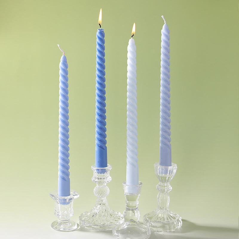 Vintage spiral long rod candle teemdrop