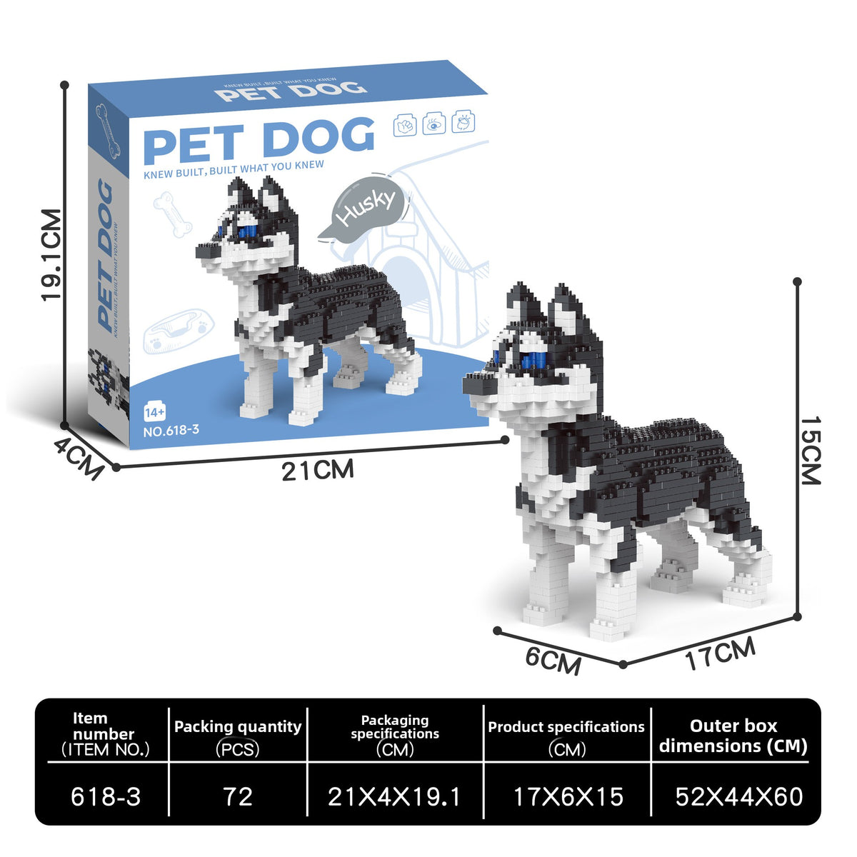 Dog Breed Building Block teemdrop