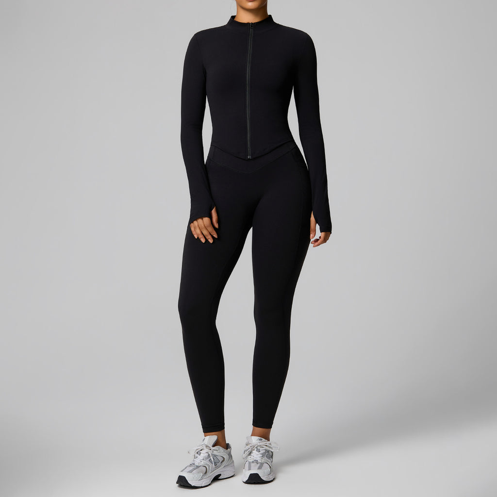 Women Two Piece Yoga Outfit High Waist Tight Sportswear Set teemdrop