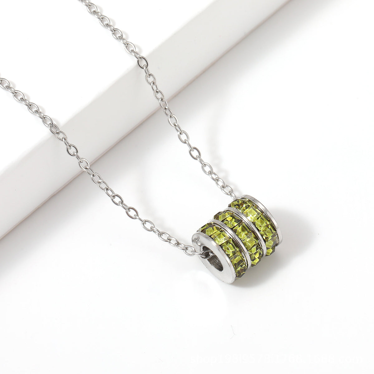 Birthstone Stainless Steel Adjustable Necklace
