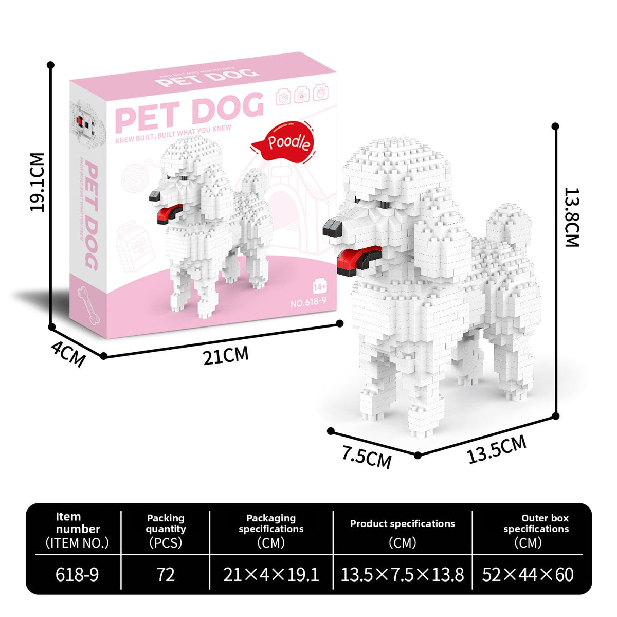 Dog Breed Building Block teemdrop