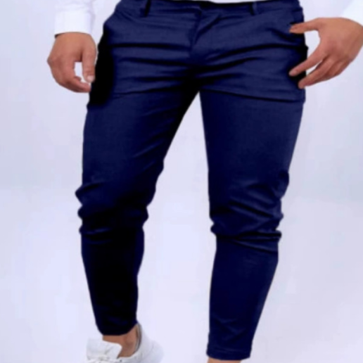 Men's Solid-Color Dress Pants, Business-Casual Trousers, Slim-Fit Formal Pants teemdrop