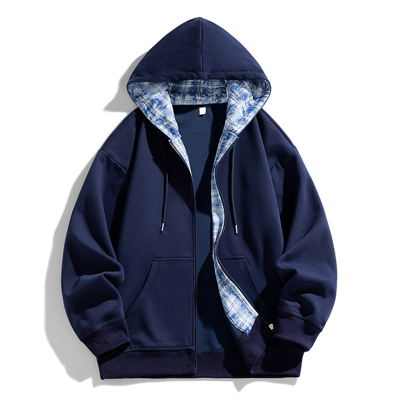 Men's loose-fitting hooded sweatshirt