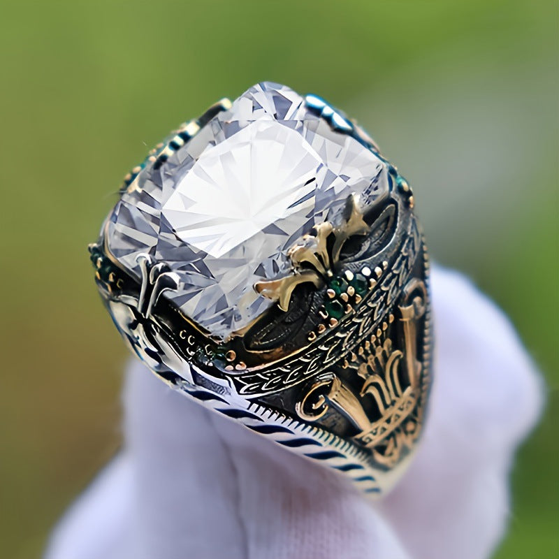 Luxury Gemstone Alloy Ring