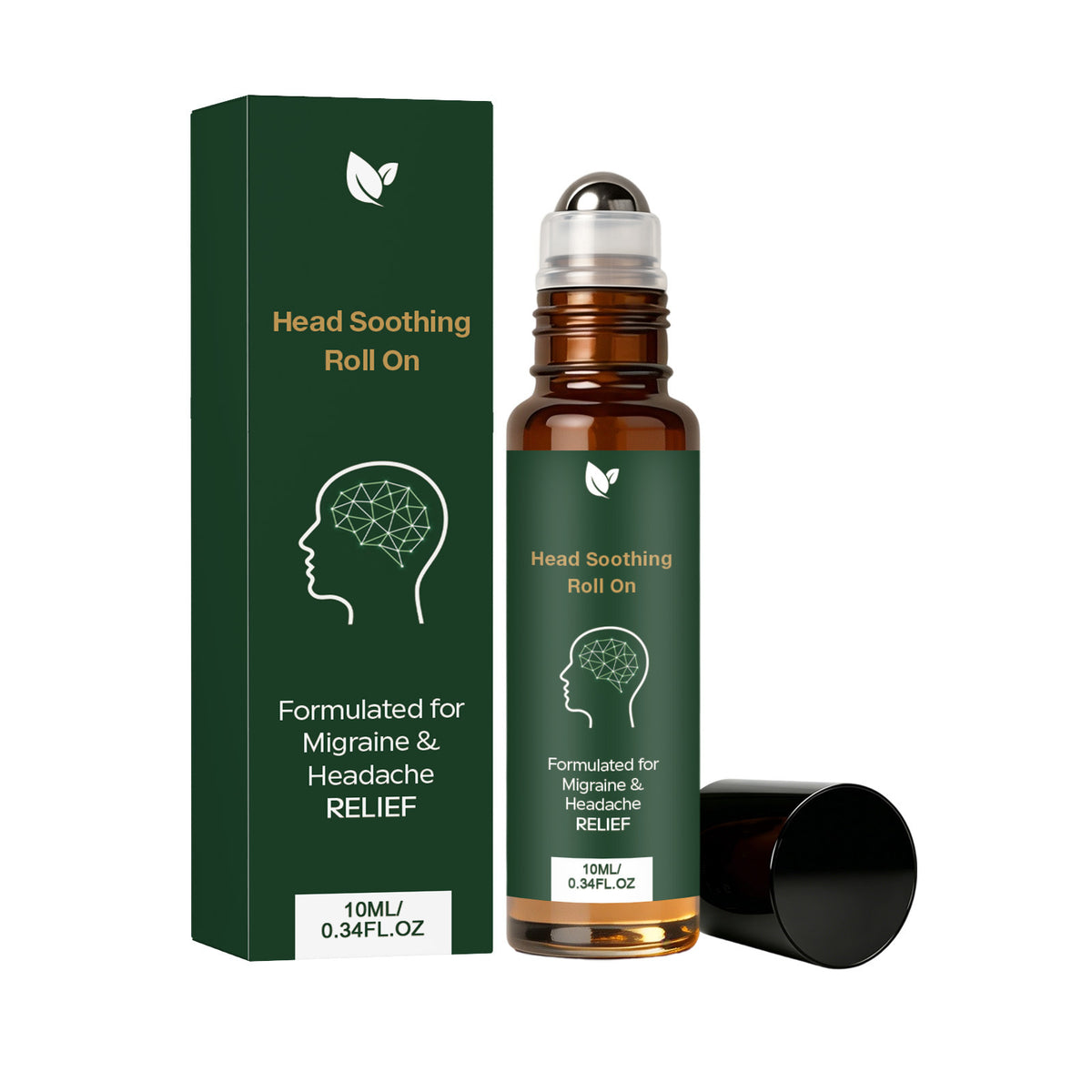 Portable Herbal Mint Head Care Rollerball 10ml for Relaxation and Refreshment teemdrop